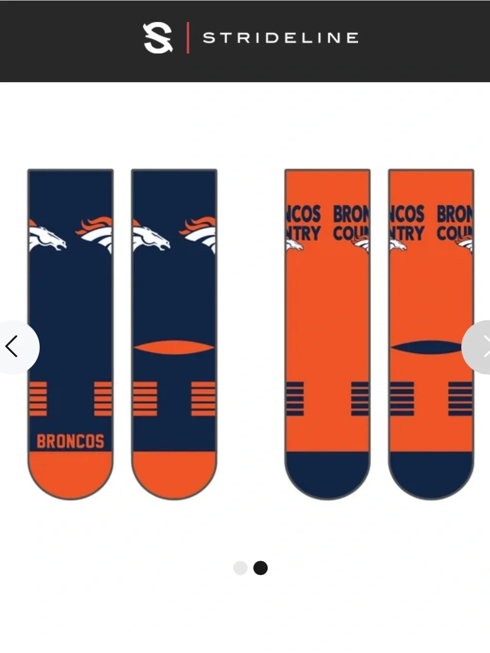 Strideline Denver Broncos 2-Pack of Socks